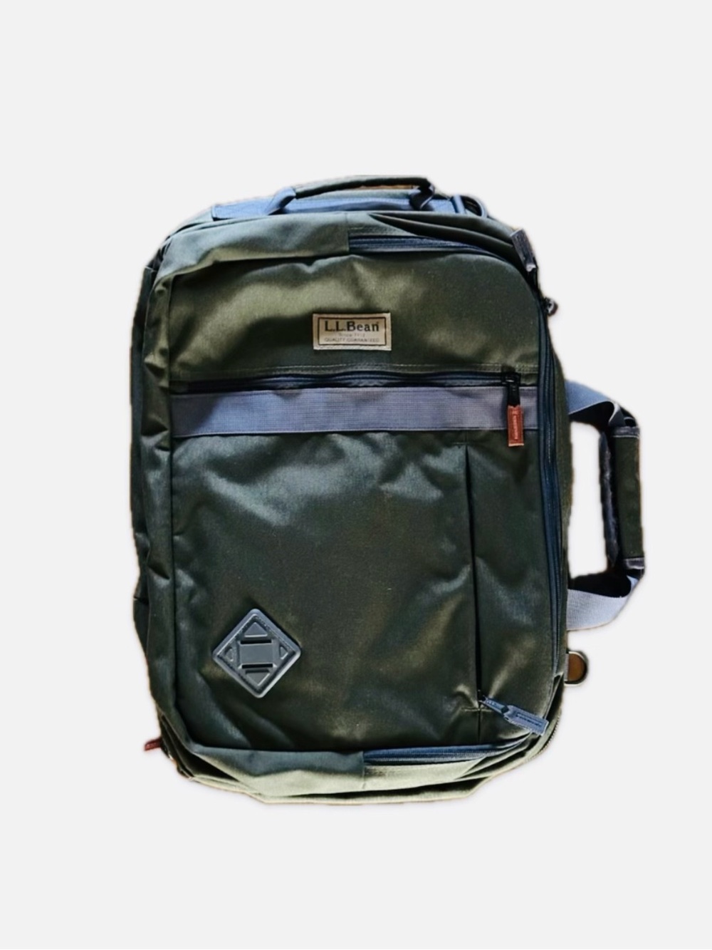 LL Bean Continental Travel Luggage Pack Backpack Olive Green Laptop Carry-on